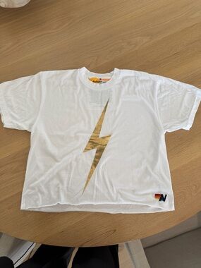 Aviator Nation Gold Bolt Boyfriend Tee